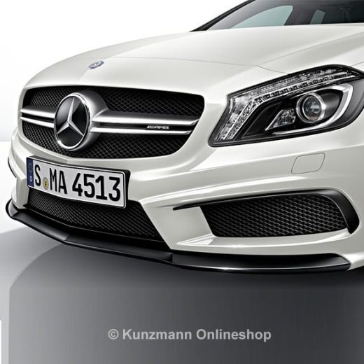 Labio del spoiler delantero A 45 AMG | Night-Paket | Original Mercedes-Benz | a-front-lippe-night