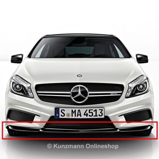 Labio del spoiler delantero A 45 AMG | Night-Paket | Original Mercedes-Benz | a-front-lippe-night