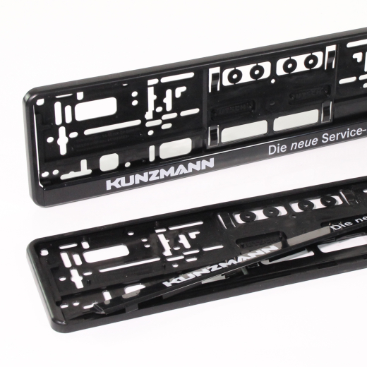 Soporte de matrícula Kunzmann de 2 piezas 520 x 110 mm | Kunzmann-Utsch-Satz