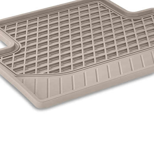 Alfombrillas de goma macchiatobeige traseras Clase E W213 Original Mercedes-Benz | A2136800206 8U52