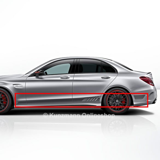 Juego de vinilos de franjas laterales C 63 AMG Edition 1 Clase C W205 Original Mercedes-Benz | C63-ED1-seitlich