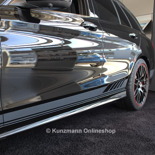 Juego de vinilos de franjas laterales C 63 AMG Edition 1 Clase C W205 Original Mercedes-Benz | C63-ED1-seitlich