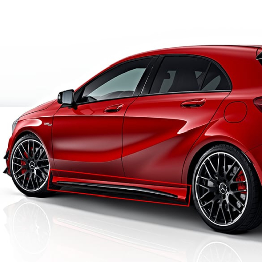 Juego de taloneras AMG A 45 Nightpackage Clase A W176 Original Mercedes-Benz | W176-AMG-Seitenschweller