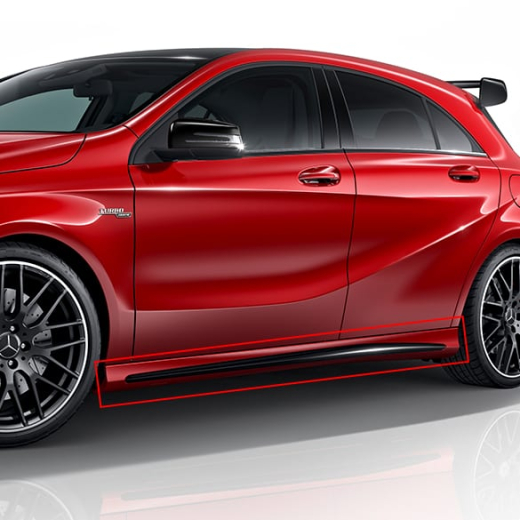 Juego de taloneras AMG A 45 Nightpackage Clase A W176 Original Mercedes-Benz | W176-AMG-Seitenschweller