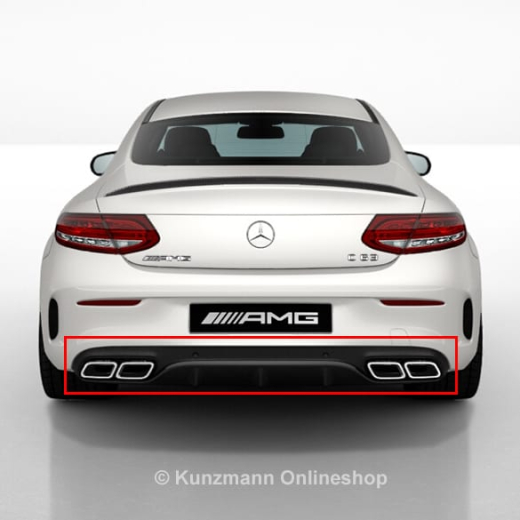 Difusor trasero C 63 AMG Clase C Coupé C205 y Cabrio A205 original Mercedes-Benz | C63CA205-Diffusor-AMG