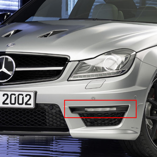 Cubiertas LED de luz diurna negras C 63 AMG Edition 507 Clase C W204 original Mercedes-Benz | A2048853774/3874-Satz-AMG