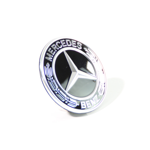 Emblema original Mercedes-Benz capó con estrella negro | Stern-Emblem-schwarz-2