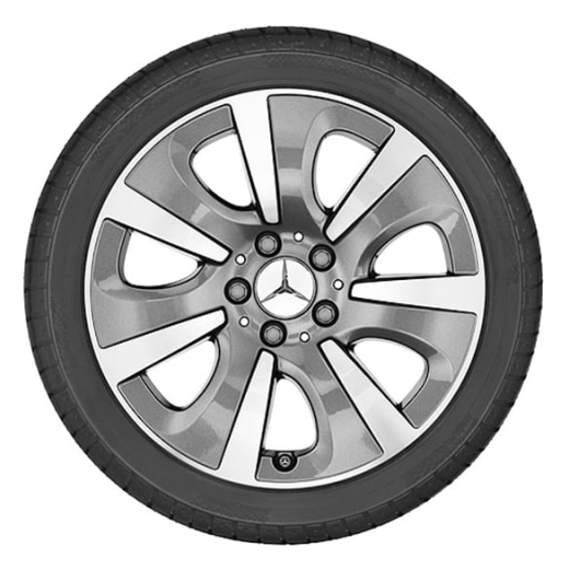 Juego de llantas de 19 pulgadas de 7 radios GLE W166 original Mercedes-Benz | A16640129027X21-Satz