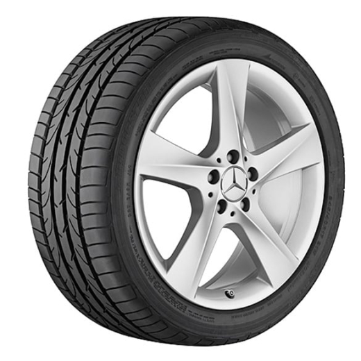 Juego de llantas de 19 pulgadas de 5 radios GLE W166 original Mercedes-Benz | A16640102029765-Satz