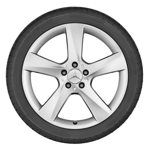 Juego de llantas de 19 pulgadas de 5 radios GLE W166 original Mercedes-Benz | A16640102029765-Satz