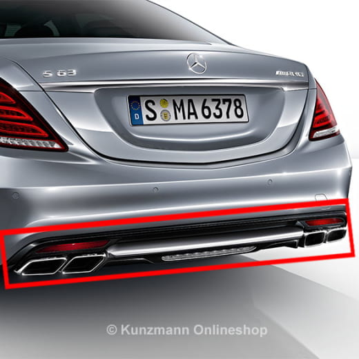 Difusor trasero AMG y colas de escape paquete de reequipamiento Clase S W222 | Mercedes-Benz original | S-222-AMG-Diffusor