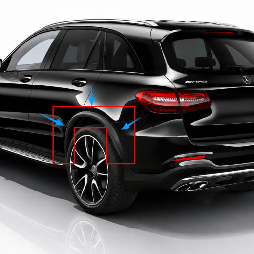 Extensiones de paso de rueda AMG GLC 43 AMG Mercedes-Benz SUV X253 | GLC43-radlaufv-ha