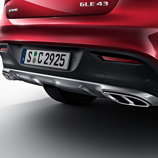 Colas de escape negras GLE 43 AMG | GLE W166 C292 | Original Mercedes-Benz | GLE-43-Auspuff