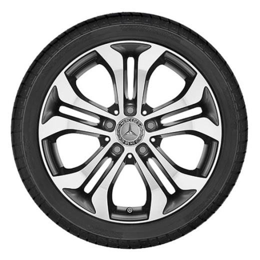 Juego de llantas de 17 pulgadas 5 radios dobles GLC X253 C253 original Mercedes-Benz | A25340106007X44-Satz