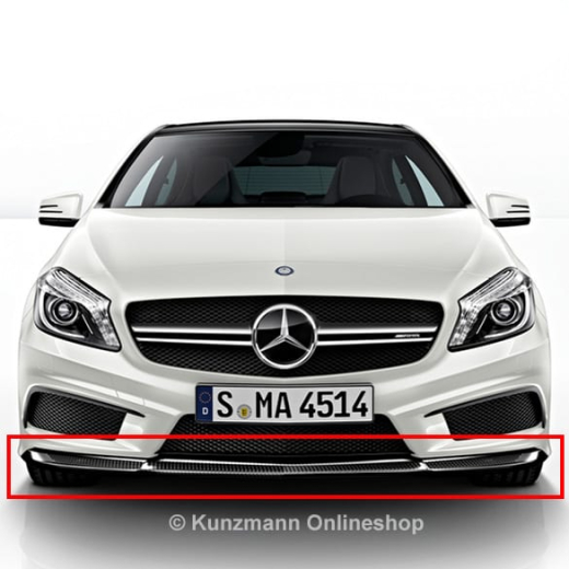 Lámina del spoiler delantero A 45 AMG paquete de carbono Original Mercedes-Benz | a-front-lippe-carbon