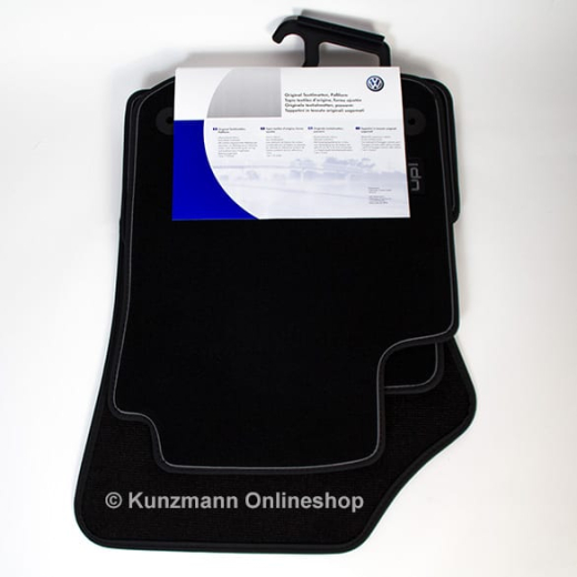 Juego original de alfombrillas velour Volkswagen up! negro, 4 piezas para delante y detrás | 1S1061270 WGK