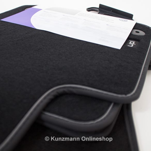 Juego original de alfombrillas velour Volkswagen up! negro, 4 piezas para delante y detrás | 1S1061270 WGK