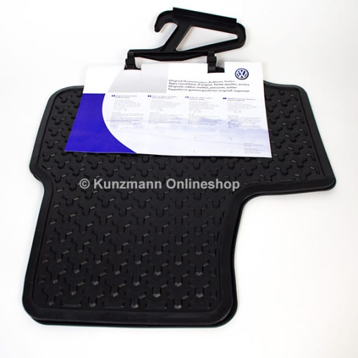 Juego original Volkswagen de alfombrillas de goma up! negras, 2 piezas, traseras | 1S0061511 041