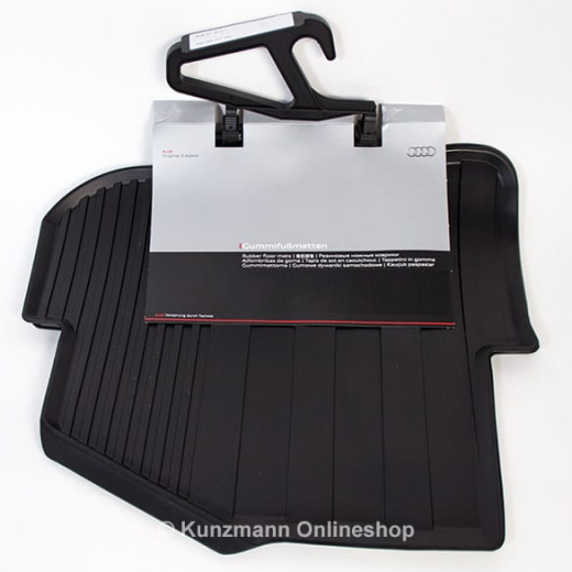 Set di tappetini in gomma posteriori Audi A1 nero 2 pezzi Original Audi | 8X0061511 041