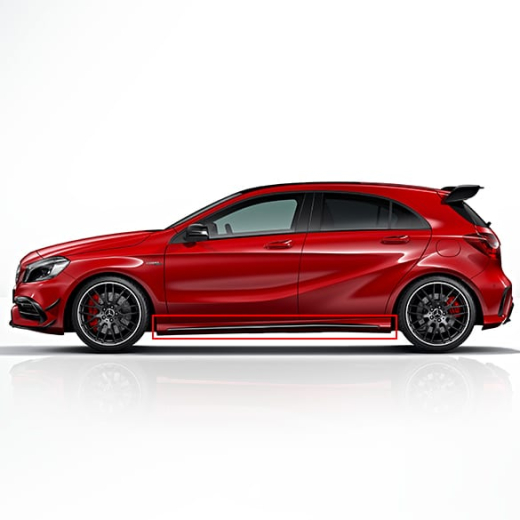 Set minigonne laterali AMG A 45 Nightpaket Classe A W176 Original Mercedes-Benz | W176-AMG-Seitenschweller