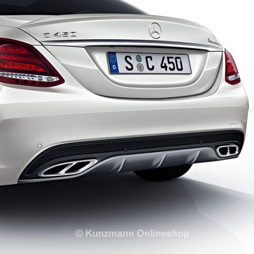 Terminali di scarico cromati C 43 AMG C-Klasse W205 Original Mercedes-Benz | C43-Auspuff-Chrom