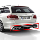 Diffusore posteriore E 63 AMG terminali scarico pacchetto retrofit W212 ricambio originale Mercedes-Benz facelift