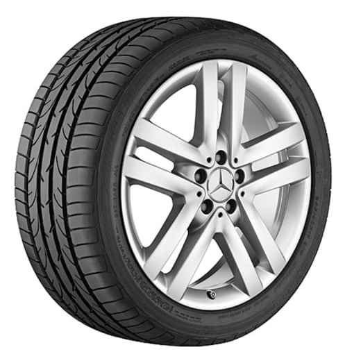 Set di cerchi da 19 pollici 5 doppie razze GLE W166 Original Mercedes-Benz | A16640113029765-Satz