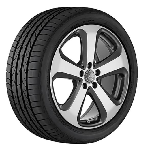 Set di cerchi da 19 pollici a 5 razze GLC X253 C253 originale Mercedes-Benz | A25340110007X44-Satz