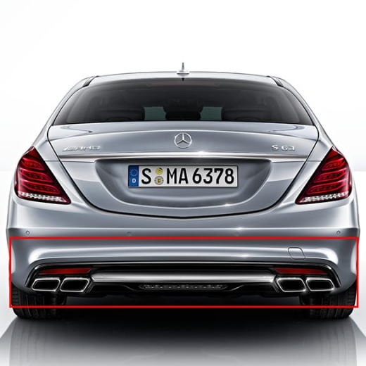 Kit retrofit diffusore posteriore AMG e terminali di scarico Classe S W222 | Original Mercedes-Benz | S-222-AMG-Diffusor