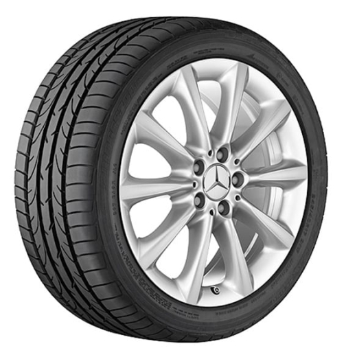 Set cerchi da 18 pollici a 10 razze GLE W166 Original Mercedes-Benz grigio titanio | A16640111029765-Satz