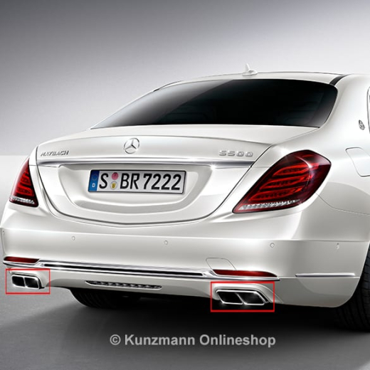 Terminali di scarico S600 Maybach Classe S W222 originali Mercedes-Benz | S600-Auspuff