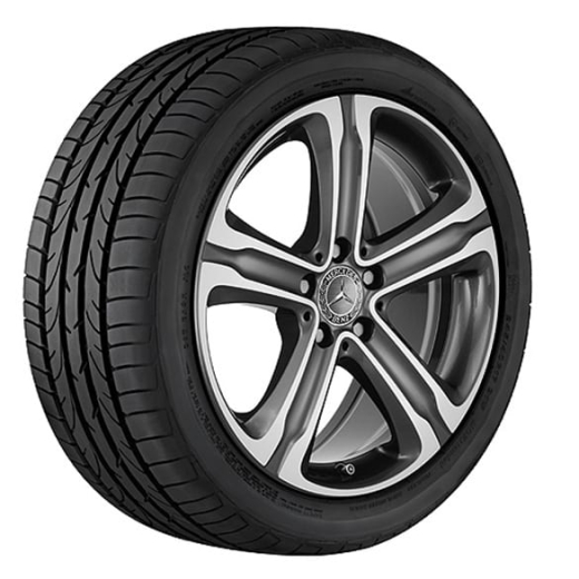 Set di cerchi da 18 pollici a 5 razze GLC X253 C253 originali Mercedes-Benz | A25340107007X44-Satz