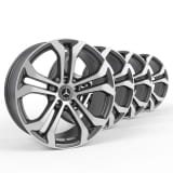Set cerchi 17 pollici GLC X253 C253 5 doppie razze Original Mercedes-Benz