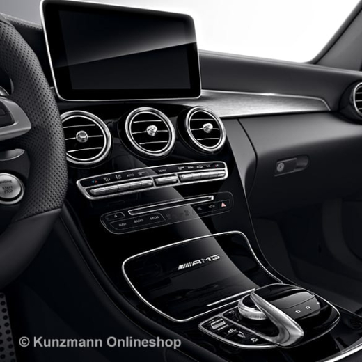Cache AMG pour console centrale aspect laqué piano Classe C W205 Original Mercedes-Benz | A2058103036