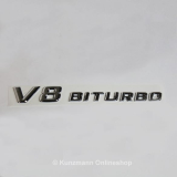 Inscription V8 Biturbo pour aile avant, pièce d’origine Mercedes-Benz
