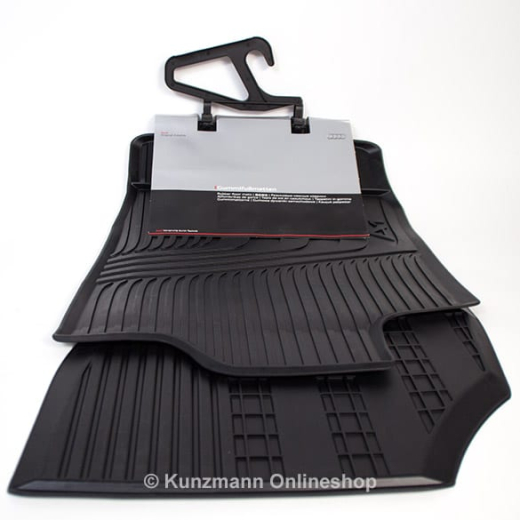 Kit de tapis de sol en caoutchouc avant | Audi A1 | noir | 2 pièces | Audi d'origine | 8X1061501A 041