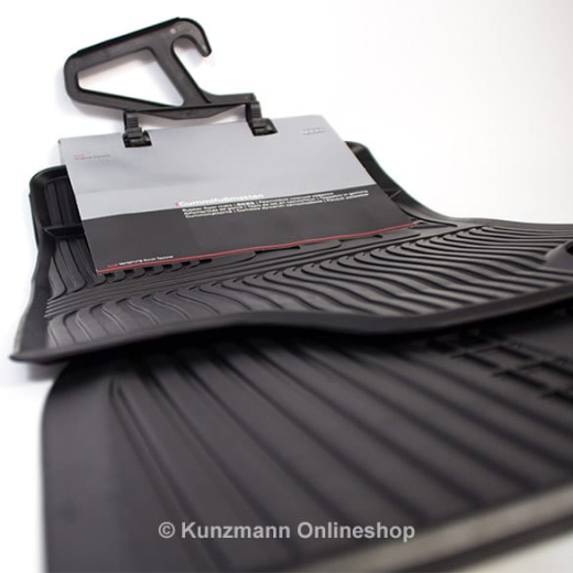 Kit de tapis de sol en caoutchouc avant | Audi A1 | noir | 2 pièces | Audi d'origine | 8X1061501A 041
