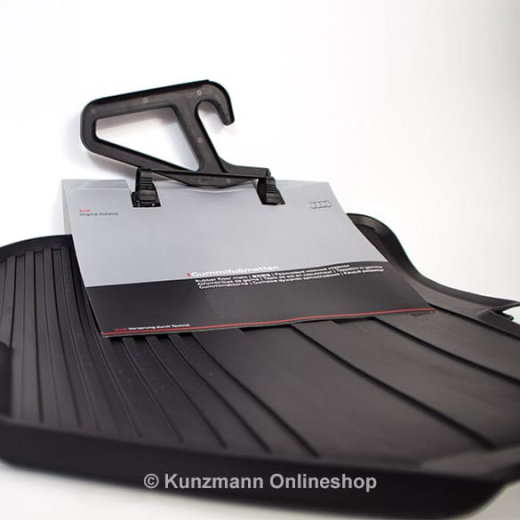 Kit tapis caoutchouc arrière Audi A1 noir 2 pièces Original Audi | 8X0061511 041