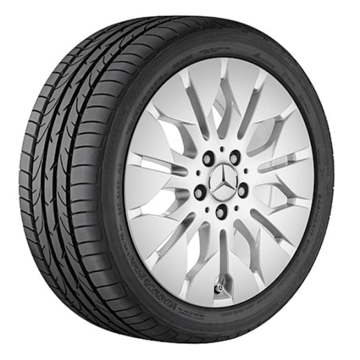 Lot de jantes 17 pouces roue 7 doubles rayons GLE W166 origine Mercedes-Benz | A16640110029765-Satz