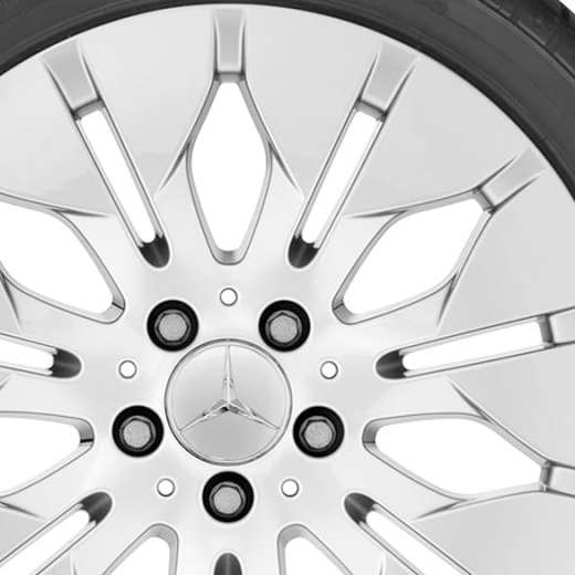 Lot de jantes 17 pouces roue 7 doubles rayons GLE W166 origine Mercedes-Benz | A16640110029765-Satz