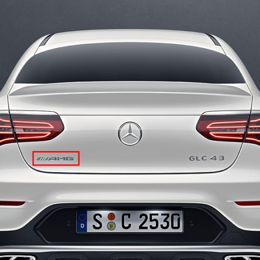 Logo AMG hayon GLC SUV X253 & Coupé C253 original Mercedes-Benz | A2538175000