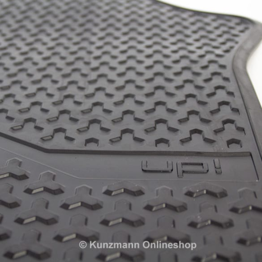 Tapis caoutchouc d'origine Volkswagen up! noir, kit 2 pièces pour l'avant | 1S1061501 041