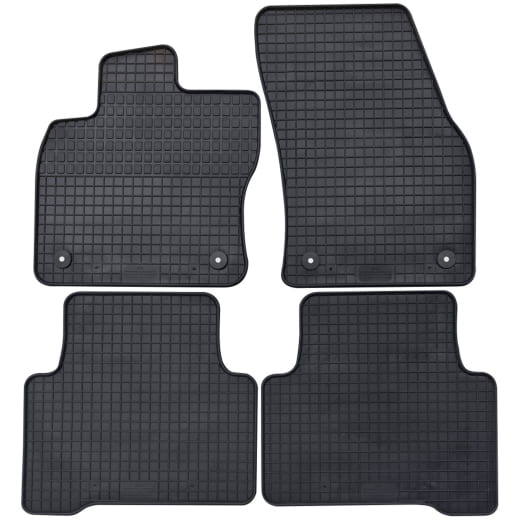 Tapis caoutchouc voiture Petex VW Touran 5T 4 pièces noir | 63710-Touran