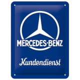 Plaque en tôle vintage service après-vente 15x20cm Original Mercedes-Benz