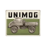 Plaque en métal vintage Unimog 30x40cm Original Mercedes-Benz