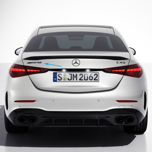 Plaque signalétique AMG noire Classe C 206 | A2068174700