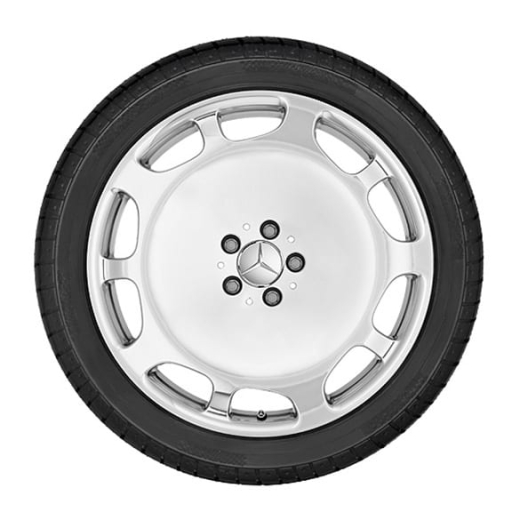 Set di cerchi forgiati Maybach da 20 pollici lucidati a specchio Classe S X222 originale Mercedes-Benz | A22240116/7007X15-Satz
