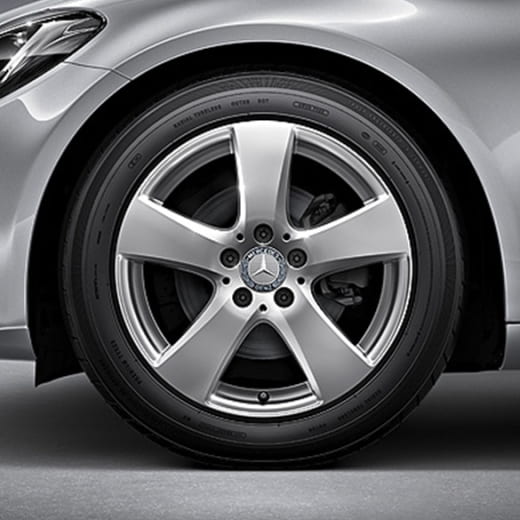 Set cerchi Mercedes-Benz 17 pollici | Classe C W205 | ruota a 5 razze | vanadium argento | A20540155007X45-Satz