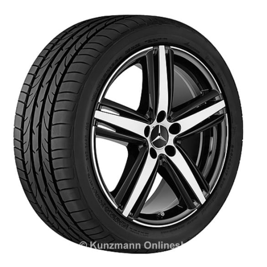 Set di cerchi da 19 pollici a 5 razze nero SL R231 Original Mercedes-Benz | A23140126007X23/27007X23-Satz