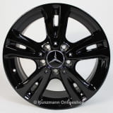 Set di cerchi Mercedes-Benz 16 pollici Classe B W246 5 doppi raggi nero